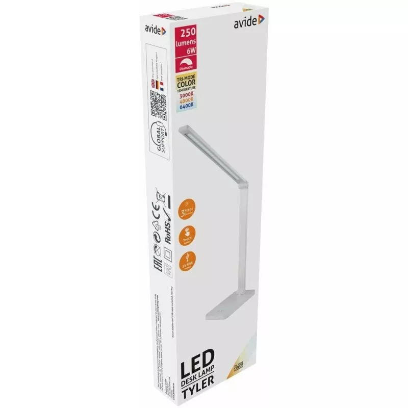 Avide candeeiro de mesa LED Tyler branco 6W 250lm