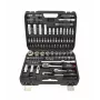 Conjunto de chaves de caixa AWTOOLS 144 peças 1/2 polegadas e 1/4 polegadas Black Line