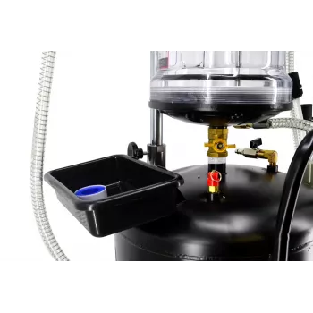 AWTOOLS AW10415BL Bomba de óleo rotativa manual para bidões de 200L, 20 L/min, ferro fundido, tubo de aspiração telescópico, 2 polegadas BSP