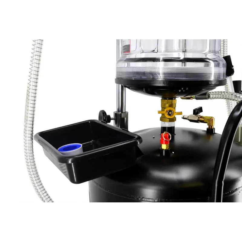 AWTOOLS AW10415BL Bomba de óleo rotativa manual para bidões de 200L, 20 L/min, ferro fundido, tubo de aspiração telescópico, 2 polegadas BSP