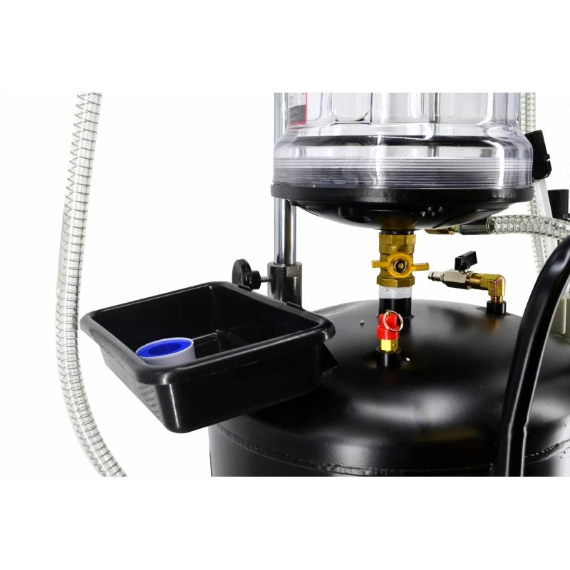 AWTOOLS AW10415BL Bomba de óleo rotativa manual para bidões de 200L, 20 L/min, ferro fundido, tubo de aspiração telescópico, 2 polegadas BSP