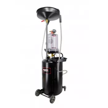 AWTOOLS AW10415BL Bomba de óleo rotativa manual para bidões de 200L, 20 L/min, ferro fundido, tubo de aspiração telescópico, 2 polegadas BSP