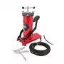 AWTOOLS AW15940 Bomba de ar de pé - Um cilindro, 10 BAR, manómetro analógico, estrutura de aço, Preto/Prata