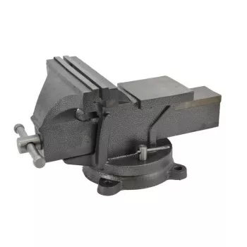 Torno de bancada com base giratória AWTOOLS AW24207 100mm ferro fundido com bigorna