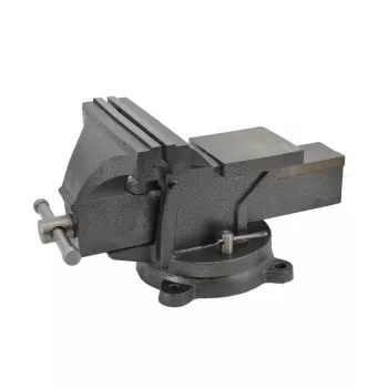AWTOOLS AW24216 Torno de bancada 150 mm com base rotativa 360° e bigorna integrada