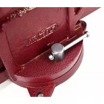 AWTOOLS AW24226 torno de bancada giratório 125mm com bigorna e maxilas endurecidas substituíveis
