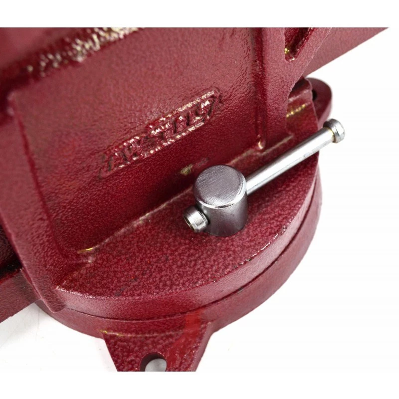 AWTOOLS AW24226 torno de bancada giratório 125mm com bigorna e maxilas endurecidas substituíveis