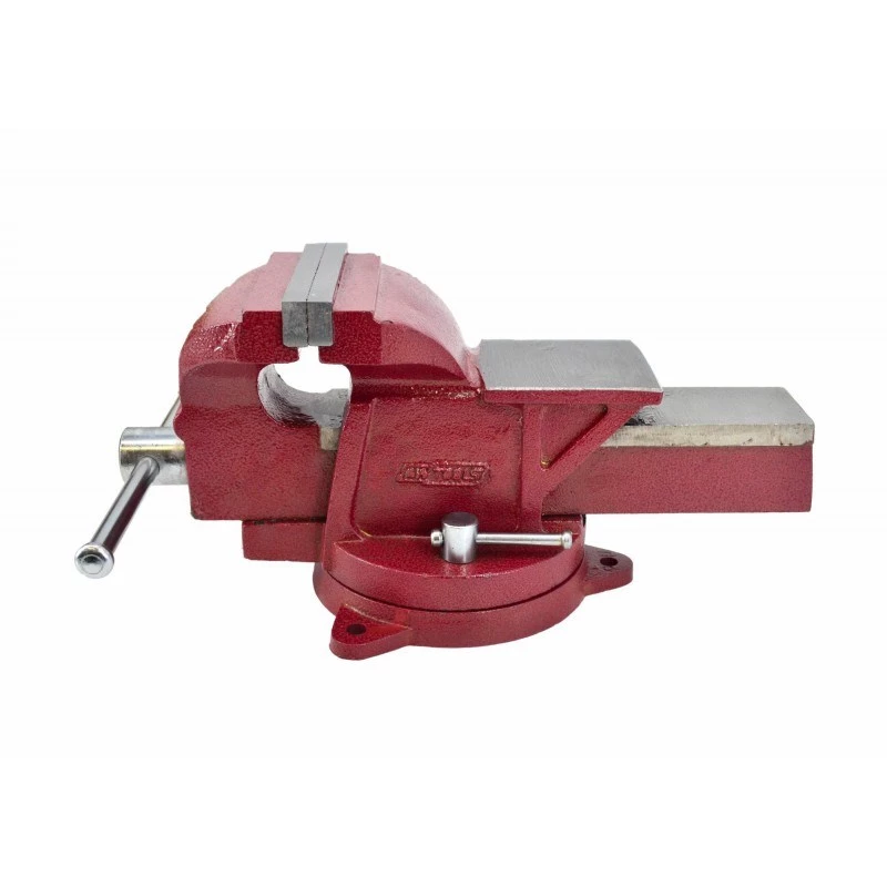 AWTOOLS AW24226 torno de bancada giratório 125mm com bigorna e maxilas endurecidas substituíveis