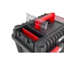 Caixa organizadora de ferramentas AWTOOLS AW30533BL 12 compartimentos com tampa transparente, preta