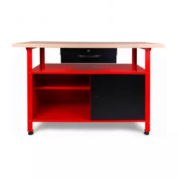 Bancada de trabalho AWTOOLS AW30901 120x60x85 cm preto/vermelho