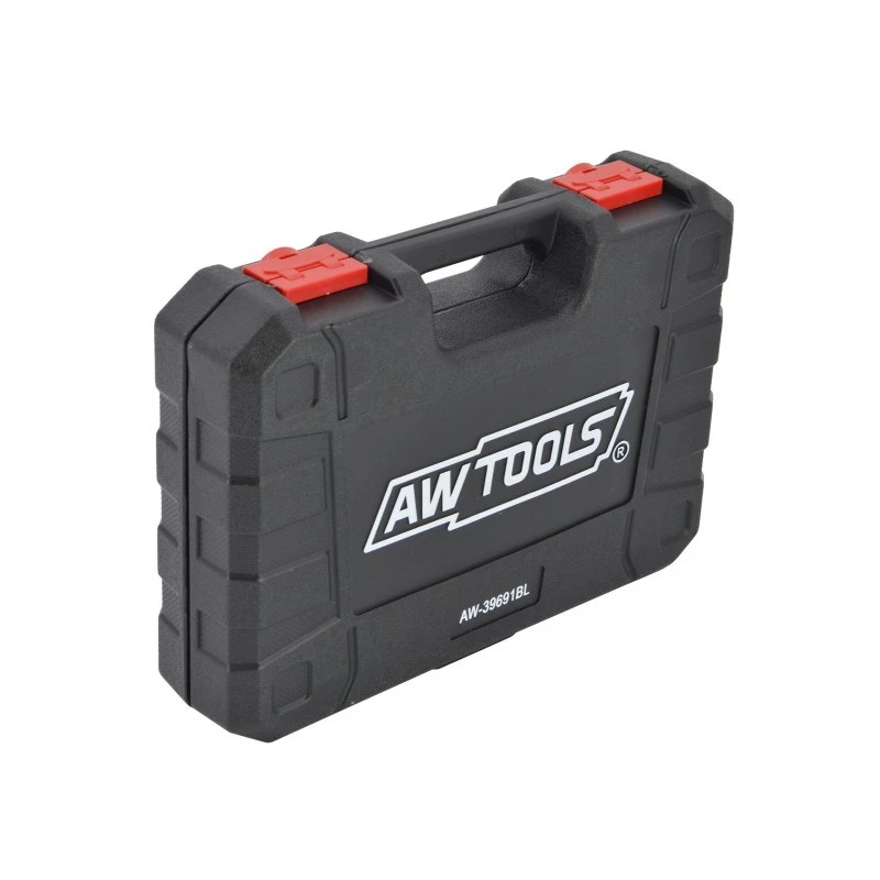 AWTOOLS AW38691BL conjunto de chaves de caixa 171 peças com encaixe 1/4 polegadas, 3/8 polegadas, 1/2 polegadas, catracas, extensões, bits e mala de plástico