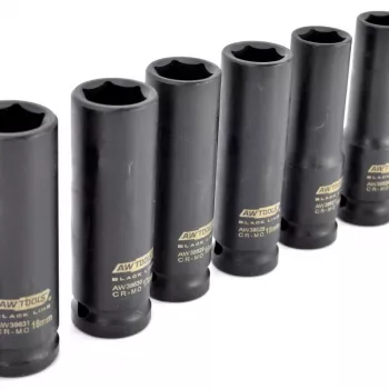 AWTOOLS AW38691BL conjunto de chaves de caixa 171 peças com encaixe 1/4 polegadas, 3/8 polegadas, 1/2 polegadas, catracas, extensões, bits e mala de plástico