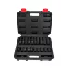 AWTOOLS AW38695BL Conjunto de chaves de caixa cromo-vanádio de 95 peças com catraca de 1/4 polegadas, 3/8 polegadas, 1/2 polegadas, chaves de caixa, bits, chaves de parafusos e mala de plástico