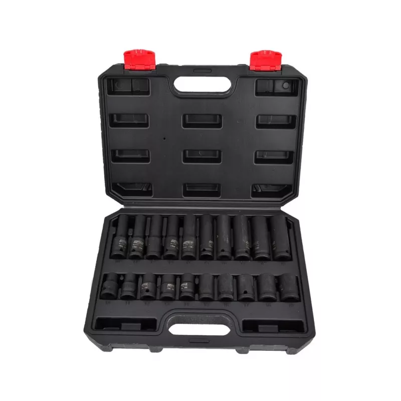 AWTOOLS AW38695BL Conjunto de chaves de caixa cromo-vanádio de 95 peças com catraca de 1/4 polegadas, 3/8 polegadas, 1/2 polegadas, chaves de caixa, bits, chaves de parafusos e mala de plástico