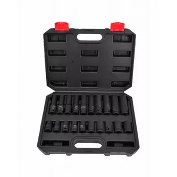 AWTOOLS AW38695BL Conjunto de chaves de caixa cromo-vanádio de 95 peças com catraca de 1/4 polegadas, 3/8 polegadas, 1/2 polegadas, chaves de caixa, bits, chaves de parafusos e mala de plástico