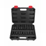 AWTOOLS AW38695BL Conjunto de chaves de caixa cromo-vanádio de 95 peças com catraca de 1/4 polegadas, 3/8 polegadas, 1/2 polegadas, chaves de caixa, bits, chaves de parafusos e mala de plástico