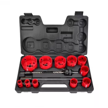 Serra copo bimetal AWTOOLS AW49661 60 mm com dentes de passo variável para metal, madeira, plástico, pladur e construção a seco