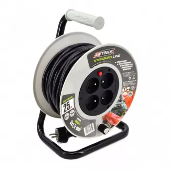 AWTOOLS AW70217 extensão de cabo 25m 4 tomadas IP44 3680W