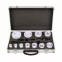 Conjunto de serras-copo bimetal AWTOOLS 19-76 mm 15 peças mala metálica BLACK LINE