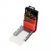 Conjunto de brocas de metal cobalto AWTOOLS 19 peças 1,0-10,0 mm HSS-Co M35 DIN 338