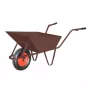 AWTOOLS Carrinho de mão de construção 85L 1,5mm Castanho com proteção de roda