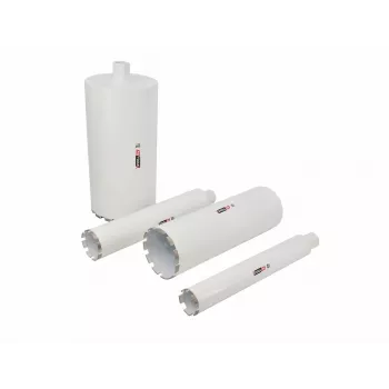 Broca de núcleo diamantada AWTOOLS 162 mm x 430 mm, rosca UNC de 1 1/4 polegadas, segmentos soldados a laser para betão, betão armado, tijolo, alvenaria, pedra, asfalto