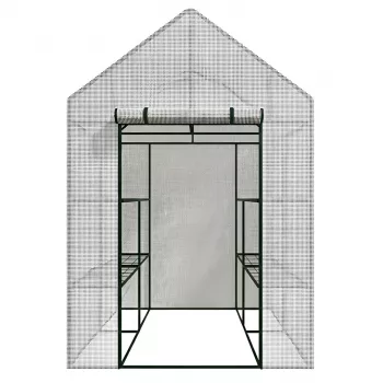 AWTOOLS estufa de jardim branca 143x143x195cm