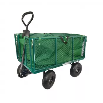 Carrinho de Transporte de Jardim AWTOOLS Alto com Cobertura 300 kg