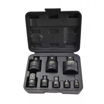 Conjunto de adaptadores e redutores de chaves de caixa de impacto AWTOOLS, 8 peças, CrMo, Black Line
