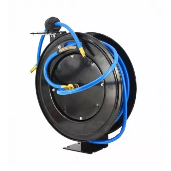 Enrolador de mangueira de ar pneumático AWTOOLS 10x16mm x 20m - montagem na parede, retrátil por mola