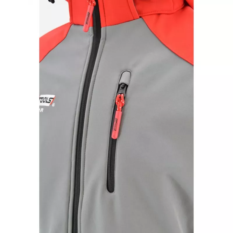 Casaco softshell sweatshirt AWTOOLS T4 vermelho-cinzento L