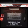 AXAGON HMC-KB-US Teclado USB-C com hub 9-em-1, US QWERTY, HDMI 4K, Gigabit LAN, leitor de cartões, 0,6 m