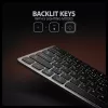 AXAGON HMC-KB-US Teclado USB-C com hub 9-em-1, US QWERTY, HDMI 4K, Gigabit LAN, leitor de cartões, 0,6 m