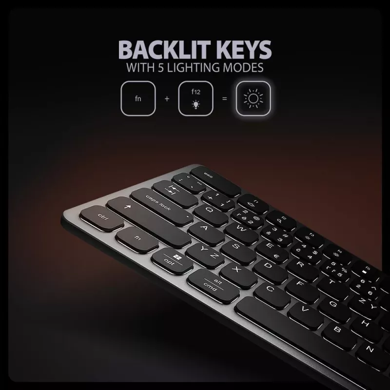 AXAGON HMC-KB-US Teclado USB-C com hub 9-em-1, US QWERTY, HDMI 4K, Gigabit LAN, leitor de cartões, 0,6 m
