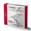 Suporte para portátil AXAGON STND-LR giratório 360° em alumínio para portáteis de 10 a 17 polegadas, Prateado