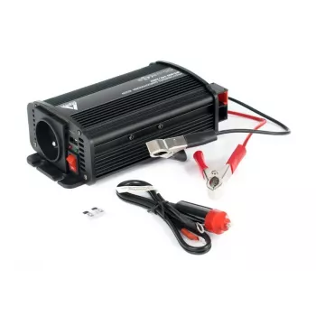 Inversor AZO Digital IPS-800U 800W 24V DC para 230V AC com onda sinusoidal modificada, USB, tomada Schuko, terminais de bateria