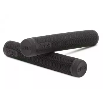Aztek Lite Grips Ruby – punhos TPR nervurados para trotinete com tampas de guiador (par)