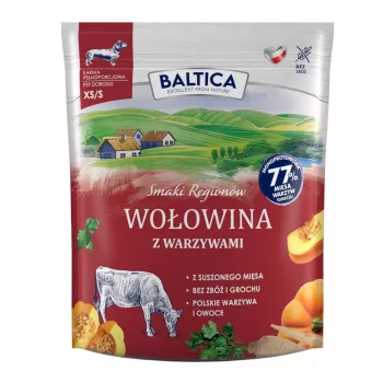BA5 BALTICA Smaki Regionów Carne de vaca com legumes Alimento seco mono para raças pequenas 1kg