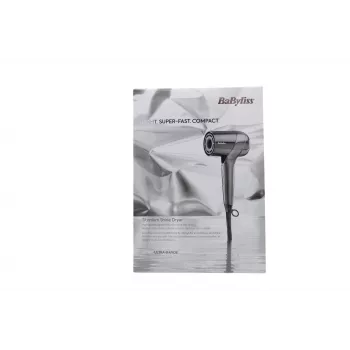BaByliss Titanium Shine D6200DE Secador de cabelo, 1600 W, cinzento