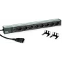 PDU Bachmann 19 polegadas 1U 8 tomadas C13 90° anguladas com entrada C14, cabo 2m (800.4023)