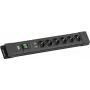 Bachmann CONNECTUS Régua de tomadas 6 tomadas com proteção contra sobretensão e interruptor, cabo 2m, preto BM005911