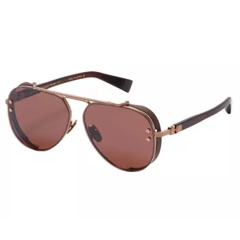 BALMAIN BPS-125E-62 óculos de sol piloto homem gunmetal cinzento 62mm