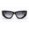 Óculos de sol de mulher Balmain BPS-151A-55 preto acetato cinzento lentes de policarbonato 55 mm