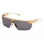 Óculos de sol BALMAIN unissexo BPS-147A-142 armação de acetato preta quadrada lentes de nylon cinzentas 43/27/147 mm