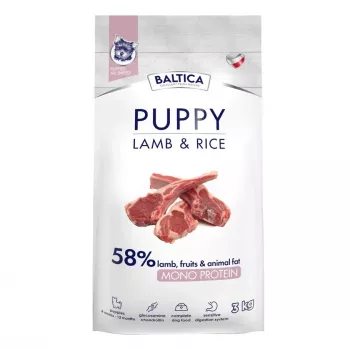 BALTICA Nutraceutic Puppy Cordeiro com Arroz Mono comida seca para cachorros 3 kg