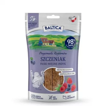 Petiscos BALTICA Przysmaki Regionów Meat Strips peru para cão 90 g