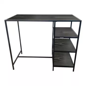 BANCO ALTO GABE PRETO/PRETO 100X120X60CM
