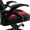 Baracuda ABALONE-B/R cadeira gaming preta/vermelha – couro PU ergonómico, apoios de braços 2D, elevador a gás classe 4