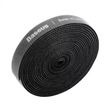 Baseus ACMGT-F01 Organizador de cabos universal em flanela, polipropileno (PP), preto, 3m