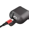 Baseus Apple capa protetora de silicone 2in1 e carregador sem fios para AirPods preto